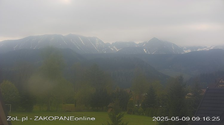 Zakopane - aktualny widok na Tatry